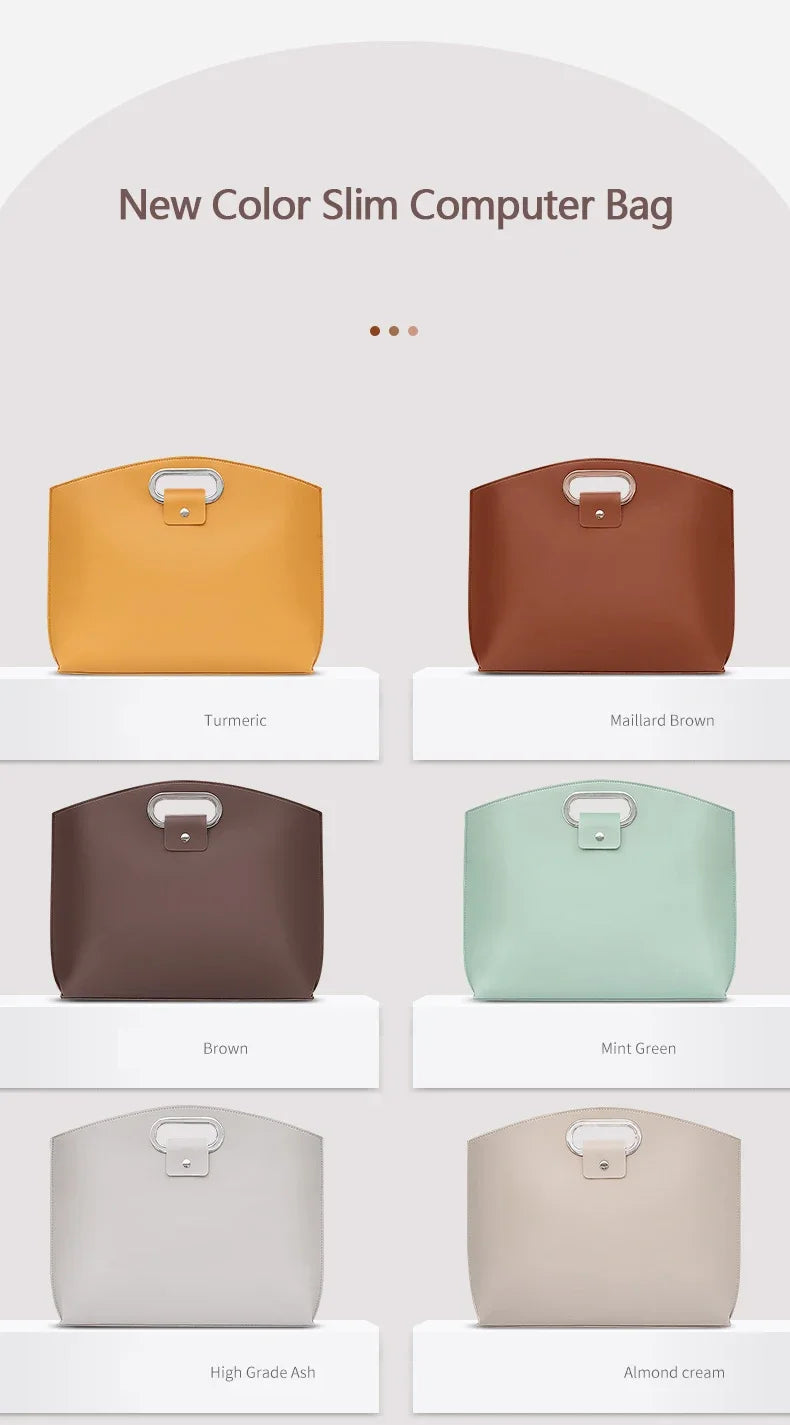 Laptop Bag Men Women Business Portable Computer Case Storage Purses Hand Document Bags Luxury Upscale Tote Waterproof Briefcase