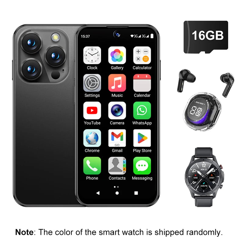 SERVO 19E Mini Android Smartphone 3G WCDMA 2 SIM Standby Play Store 2GB RAM 16GB ROM WiFi GPS 3.88" Small Pocket Cellphone Cheap