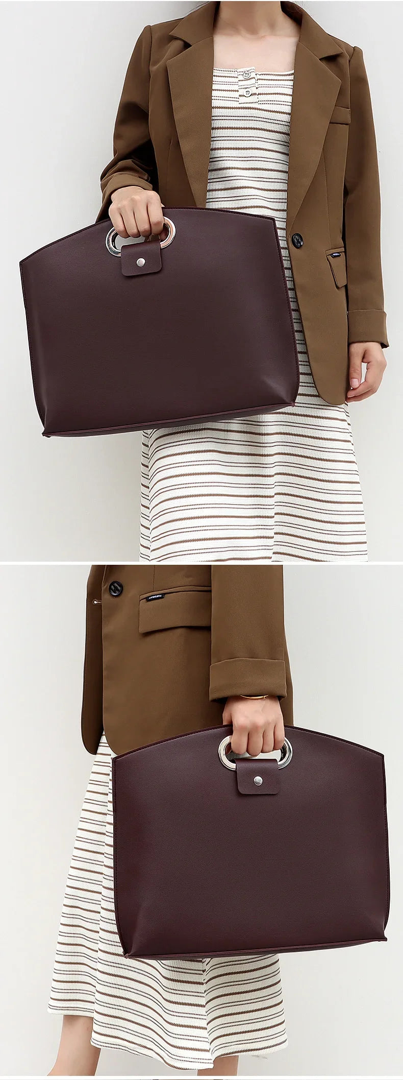 Laptop Bag Men Women Business Portable Computer Case Storage Purses Hand Document Bags Luxury Upscale Tote Waterproof Briefcase