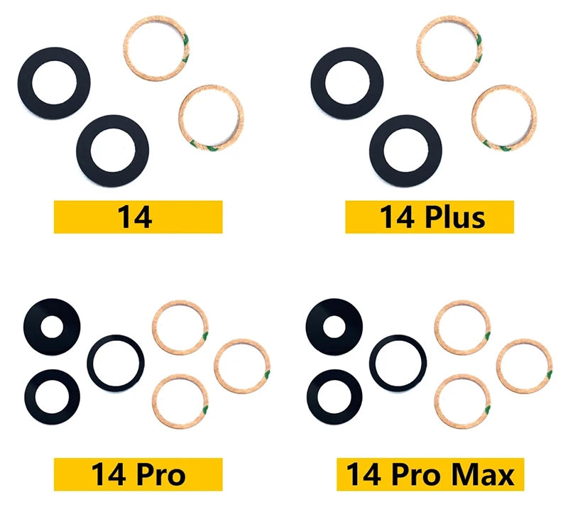 2Sets Sapphire Back Rear Camera Glass Lens with Tape & Repair Tool Kit For iPhone 11 14 15 12 13 Mini Pro Max Replacement part