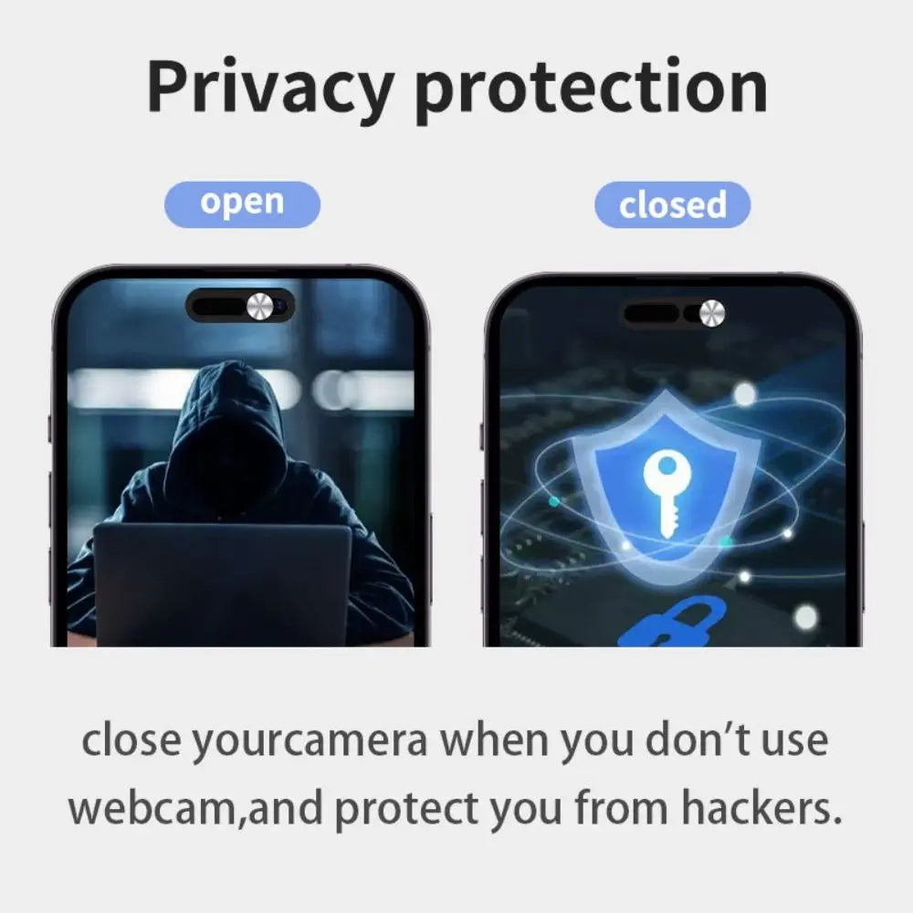 3PCS Phone Lens Metal Antispy Privacy Cap Front Camera Slider Lens Sticker Webcam Cover For iPhone 14 14 ProMax Plus
