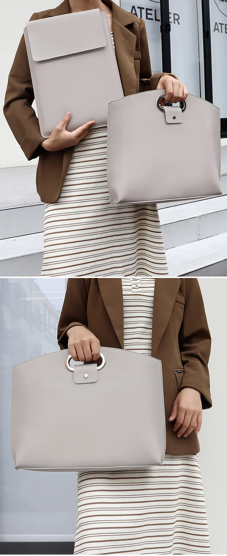 Laptop Bag Men Women Business Portable Computer Case Storage Purses Hand Document Bags Luxury Upscale Tote Waterproof Briefcase