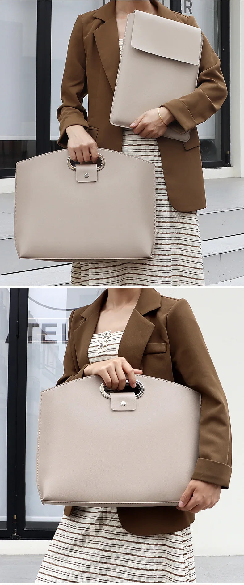 Laptop Bag Men Women Business Portable Computer Case Storage Purses Hand Document Bags Luxury Upscale Tote Waterproof Briefcase