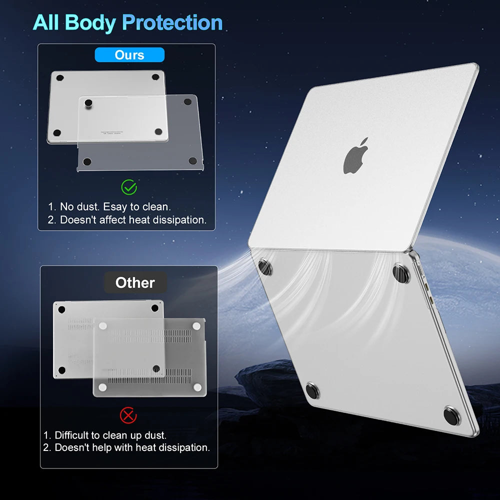 For 2025 M4 MacBook Air 13In Air 15In Case M3 M2 2024-2022 A3241 A3240 MacBook Pro 14In Pro 16In M4 Pro/Max 2024 Case Cover