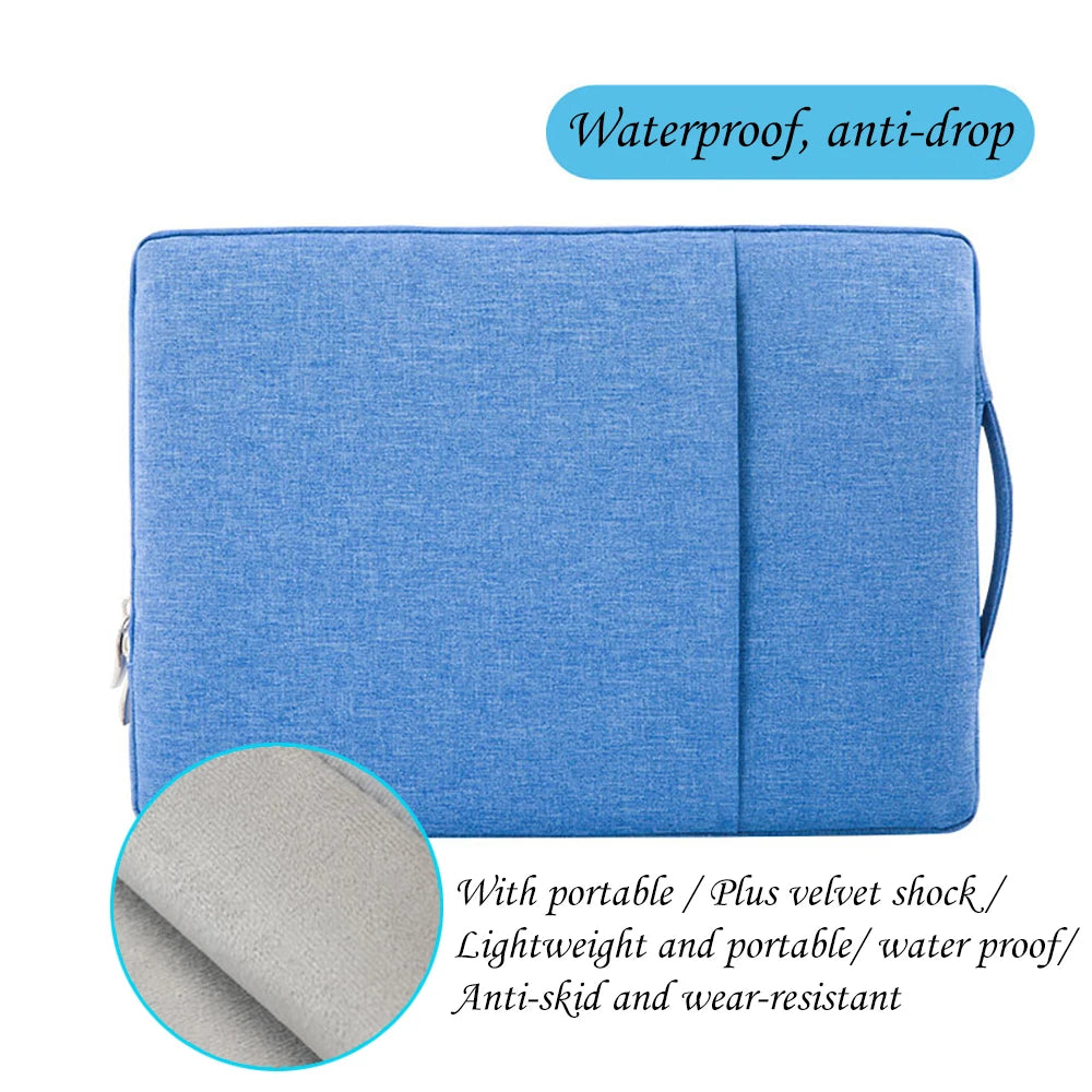 13.3"Laptop Sleeve Case for MacBook M2 M1 Air13.6 Air13.3 MacBook Pro13 14 15 16 with Handle Pocket Briefcase Waterproof HandBag