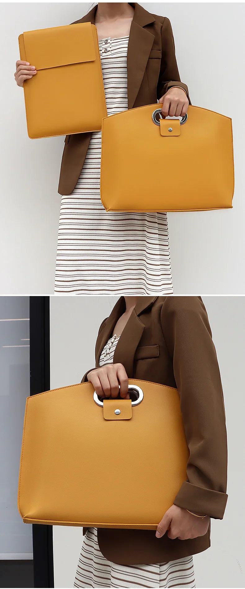 Laptop Bag Men Women Business Portable Computer Case Storage Purses Hand Document Bags Luxury Upscale Tote Waterproof Briefcase