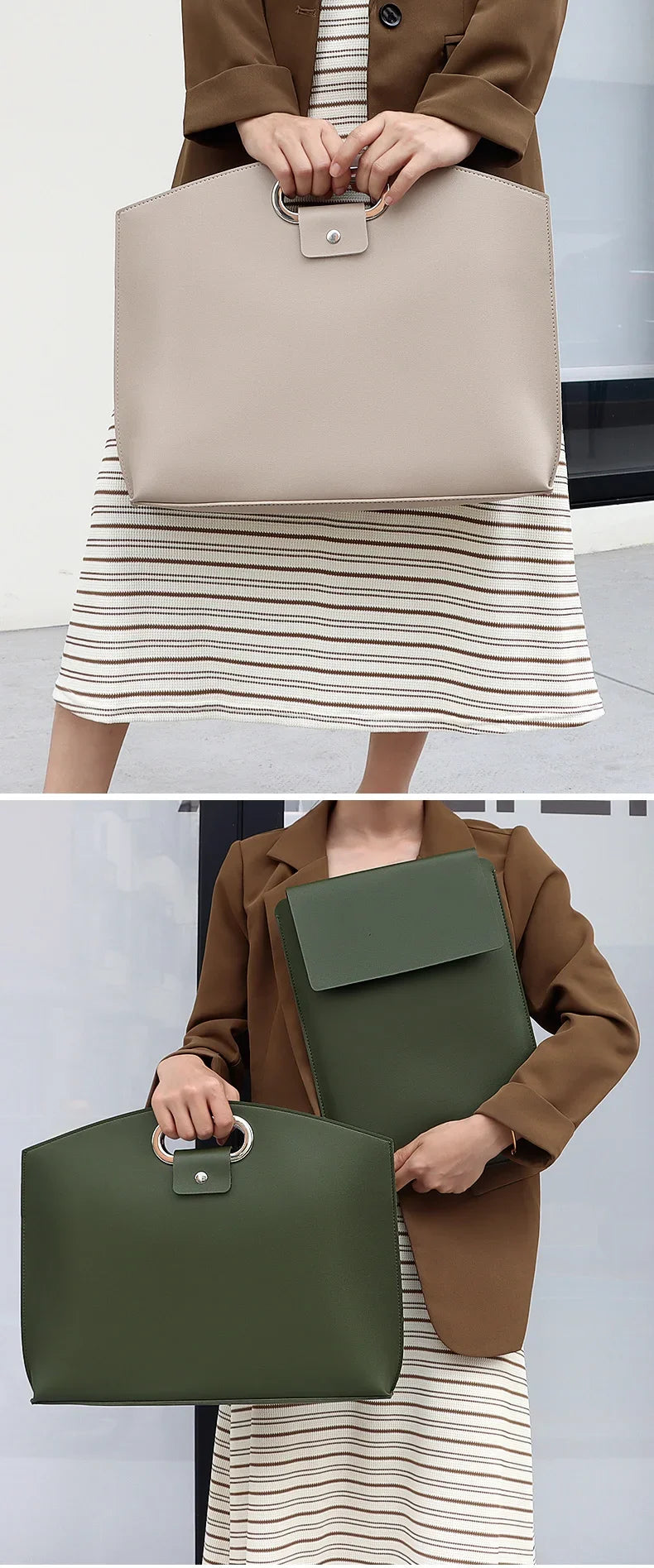 Laptop Bag Men Women Business Portable Computer Case Storage Purses Hand Document Bags Luxury Upscale Tote Waterproof Briefcase