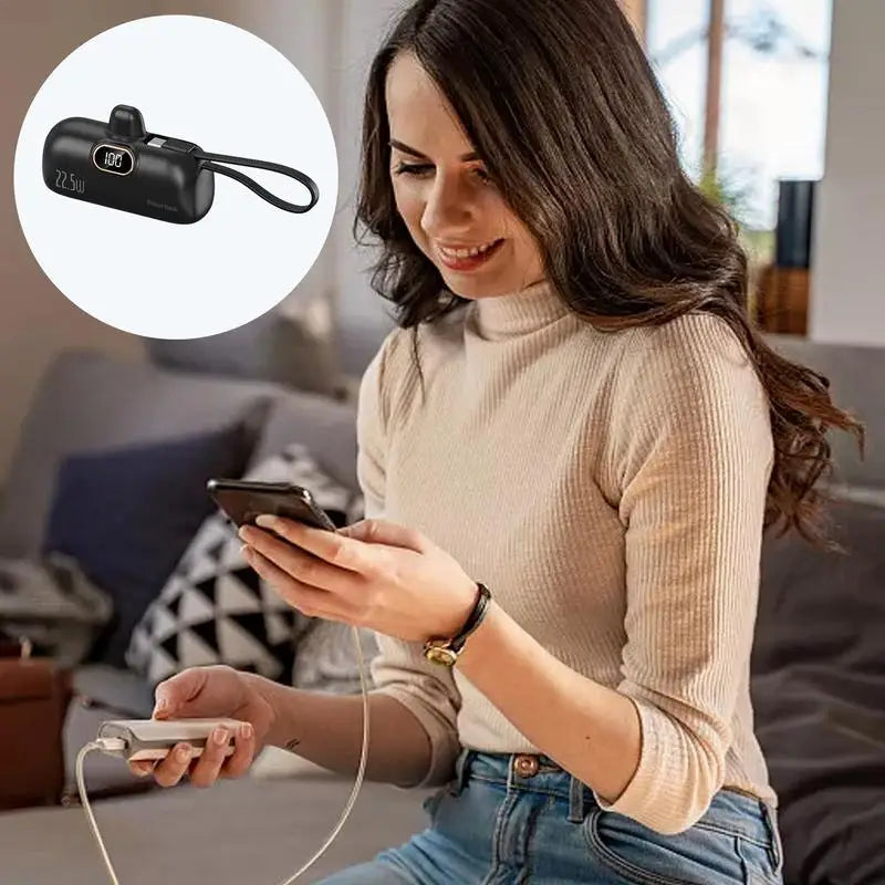 Battery Powers Bank PD 22.5W 5000mah Compact Phone Charger Powers Bank Cell Phone Portable Powers Banks For Smartphones Tablets