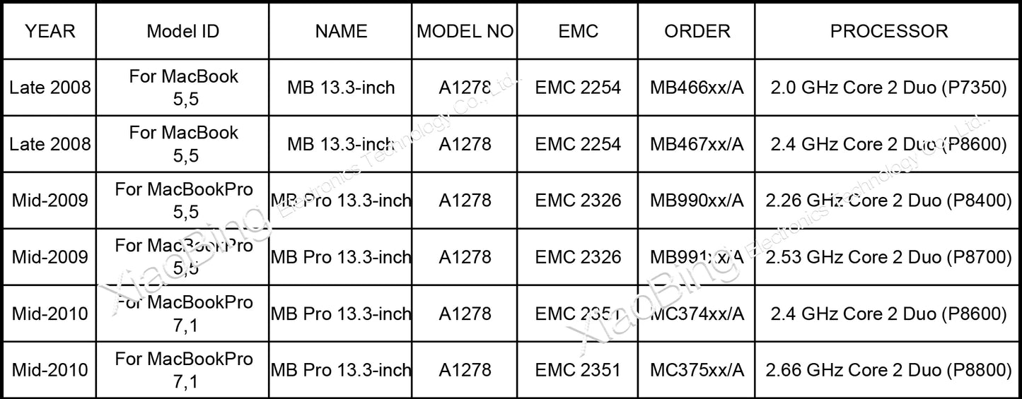 1 pair Speaker +Rubber feet+back cover screw For MacBook Pro 13.3" A1278 2008 2009 2010 Year MB990 MB991 MC374 mc375