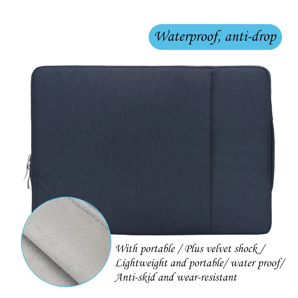 13.3"Laptop Sleeve Case for MacBook M2 M1 Air13.6 Air13.3 MacBook Pro13 14 15 16 with Handle Pocket Briefcase Waterproof HandBag