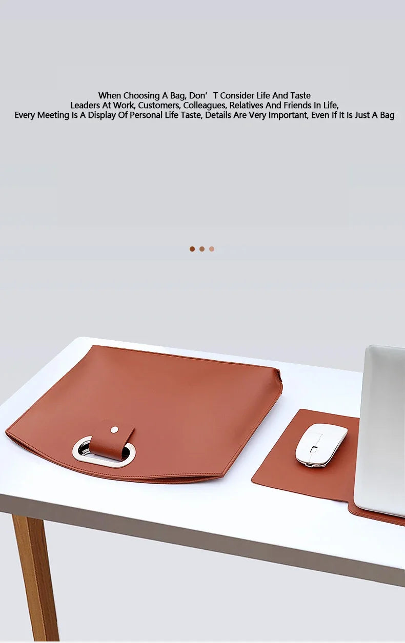 Laptop Bag Men Women Business Portable Computer Case Storage Purses Hand Document Bags Luxury Upscale Tote Waterproof Briefcase