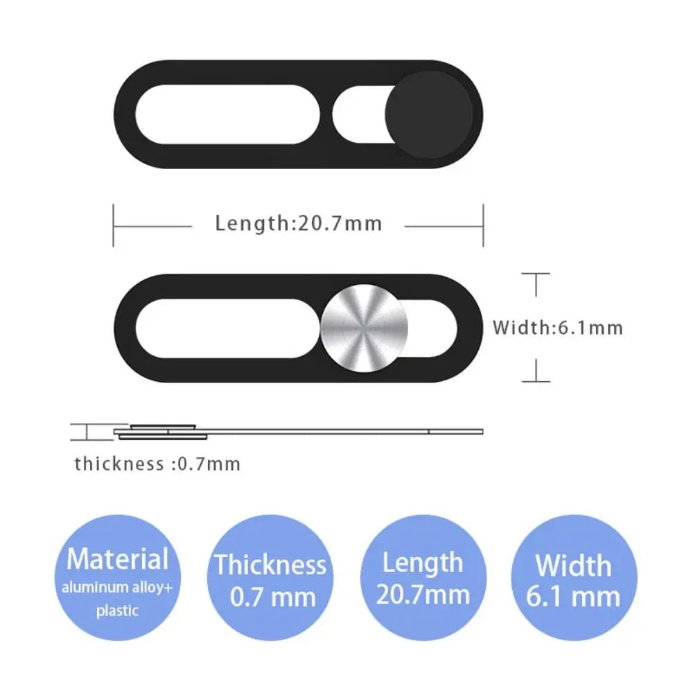 3PCS Phone Lens Metal Antispy Privacy Cap Front Camera Slider Lens Sticker Webcam Cover For iPhone 14 14 ProMax Plus