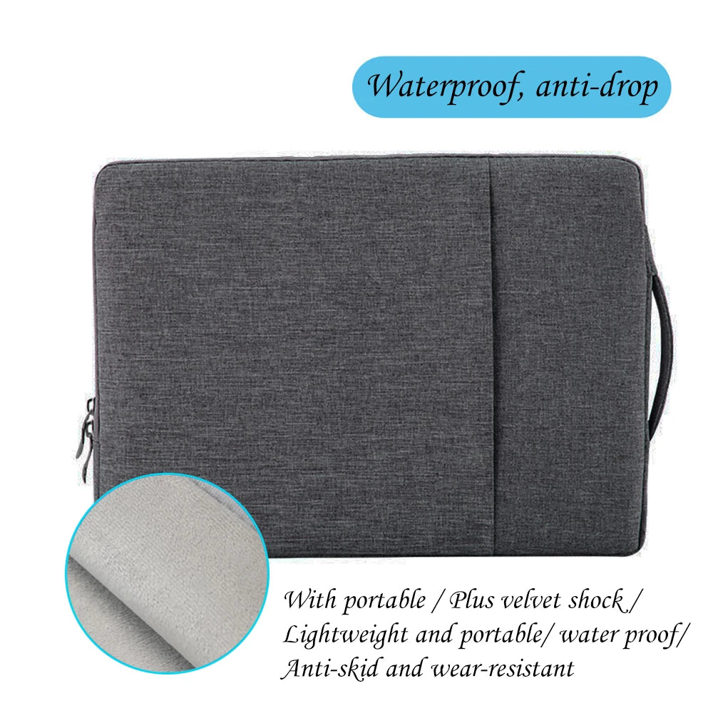 13.3"Laptop Sleeve Case for MacBook M2 M1 Air13.6 Air13.3 MacBook Pro13 14 15 16 with Handle Pocket Briefcase Waterproof HandBag