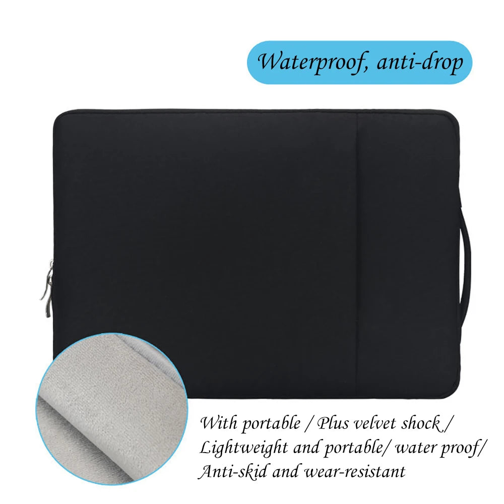 13.3"Laptop Sleeve Case for MacBook M2 M1 Air13.6 Air13.3 MacBook Pro13 14 15 16 with Handle Pocket Briefcase Waterproof HandBag