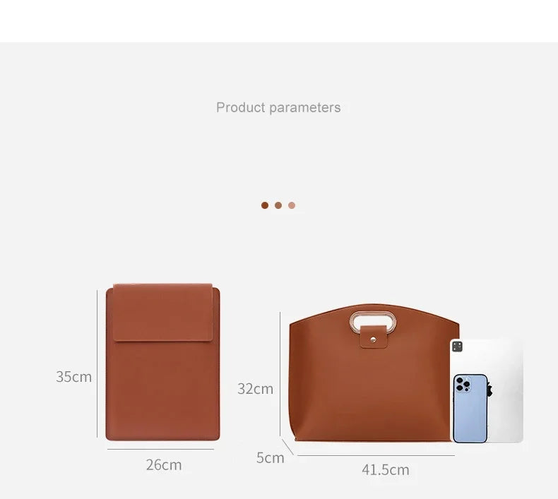Laptop Bag Men Women Business Portable Computer Case Storage Purses Hand Document Bags Luxury Upscale Tote Waterproof Briefcase