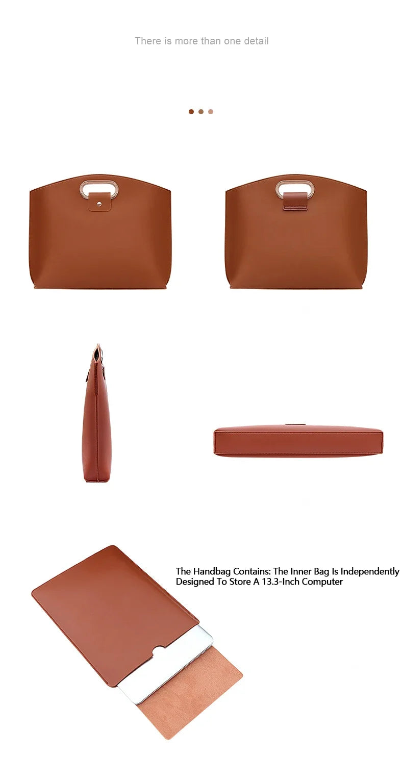 Laptop Bag Men Women Business Portable Computer Case Storage Purses Hand Document Bags Luxury Upscale Tote Waterproof Briefcase