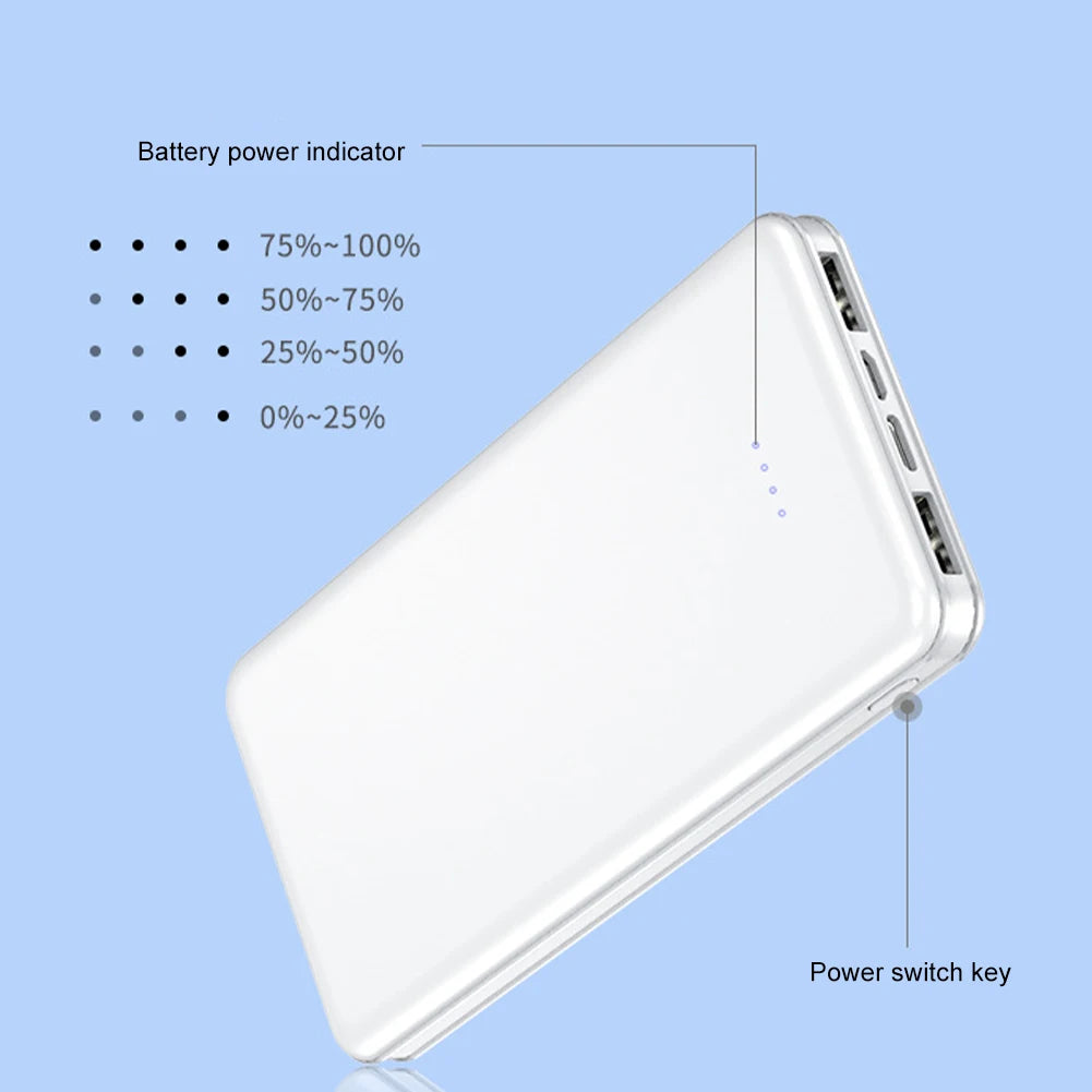 Powerful Power Bank 10000mAh 20000mAh 5V2A Power Bank  External Battery Pack for Heating Vest Jackets Scarves Socks Gloves