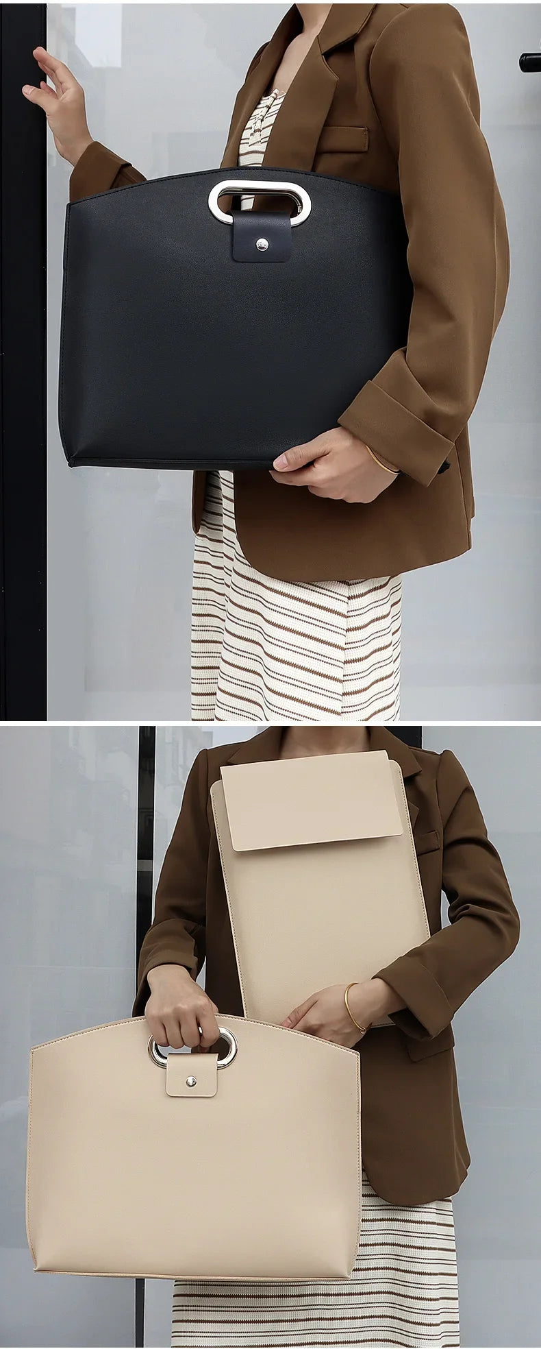Laptop Bag Men Women Business Portable Computer Case Storage Purses Hand Document Bags Luxury Upscale Tote Waterproof Briefcase