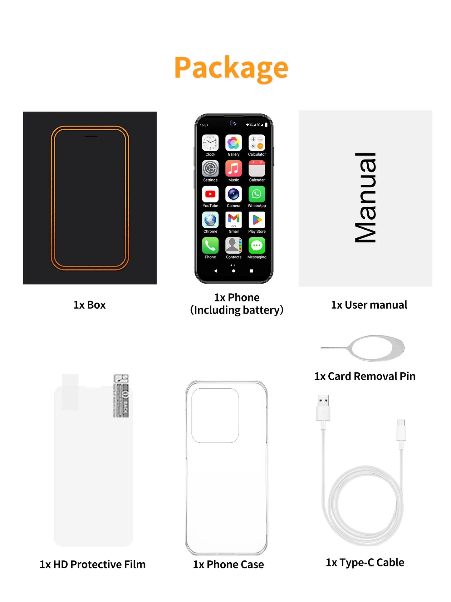 SERVO 19E Mini Android Smartphone 3G WCDMA 2 SIM Standby Play Store 2GB RAM 16GB ROM WiFi GPS 3.88" Small Pocket Cellphone Cheap