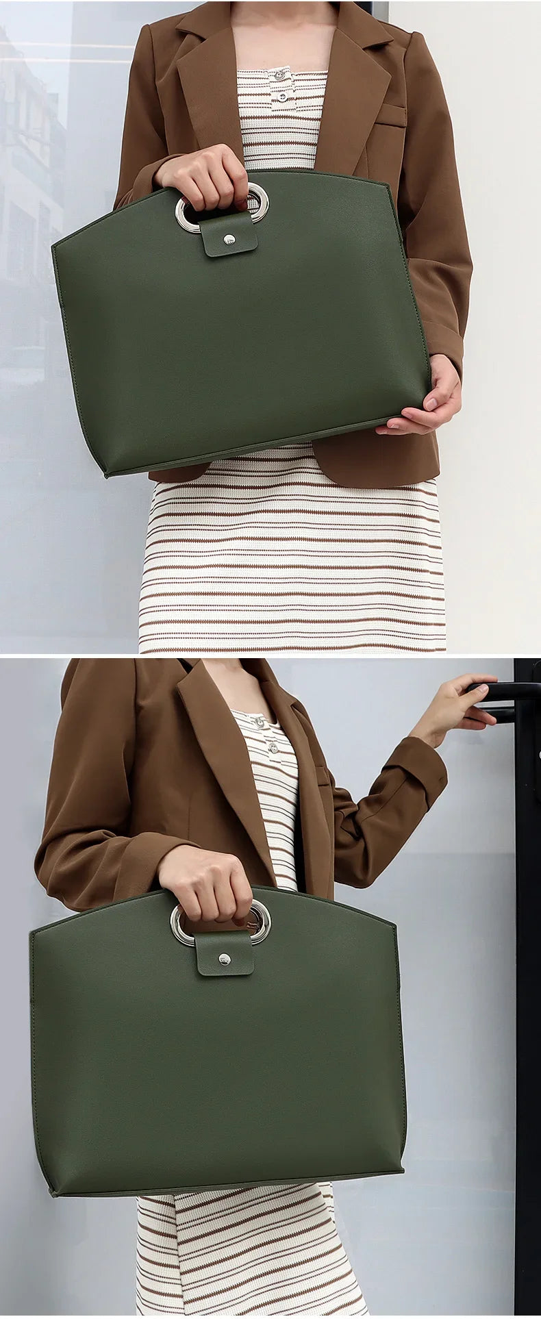 Laptop Bag Men Women Business Portable Computer Case Storage Purses Hand Document Bags Luxury Upscale Tote Waterproof Briefcase