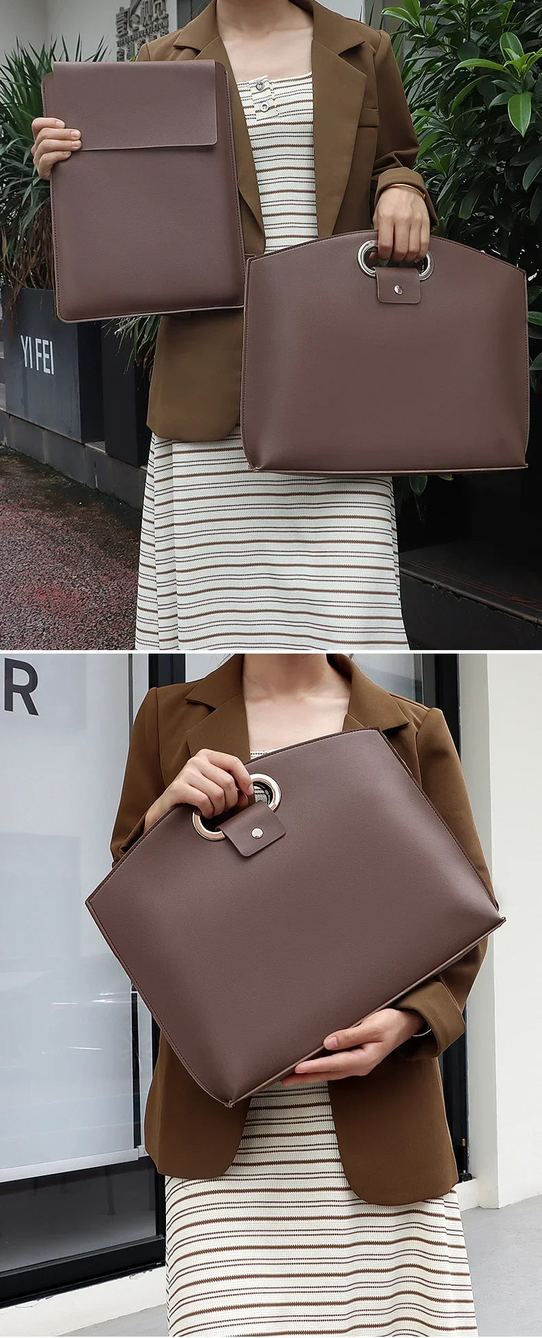 Laptop Bag Men Women Business Portable Computer Case Storage Purses Hand Document Bags Luxury Upscale Tote Waterproof Briefcase