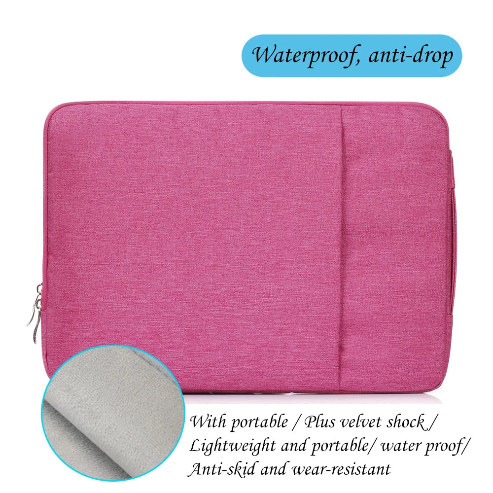 13.3"Laptop Sleeve Case for MacBook M2 M1 Air13.6 Air13.3 MacBook Pro13 14 15 16 with Handle Pocket Briefcase Waterproof HandBag