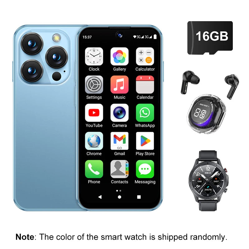 SERVO 19E Mini Android Smartphone 3G WCDMA 2 SIM Standby Play Store 2GB RAM 16GB ROM WiFi GPS 3.88" Small Pocket Cellphone Cheap