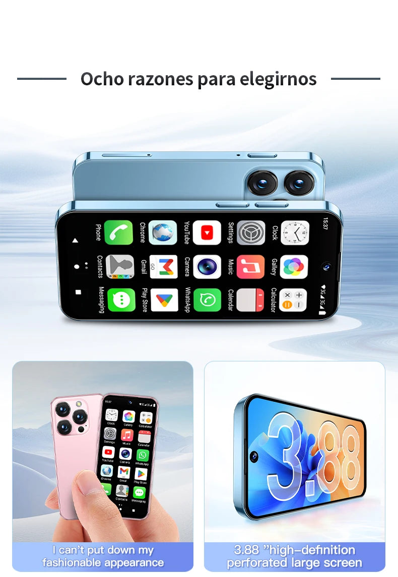SERVO 19E Mini Android Smartphone 3G WCDMA 2 SIM Standby Play Store 2GB RAM 16GB ROM WiFi GPS 3.88" Small Pocket Cellphone Cheap