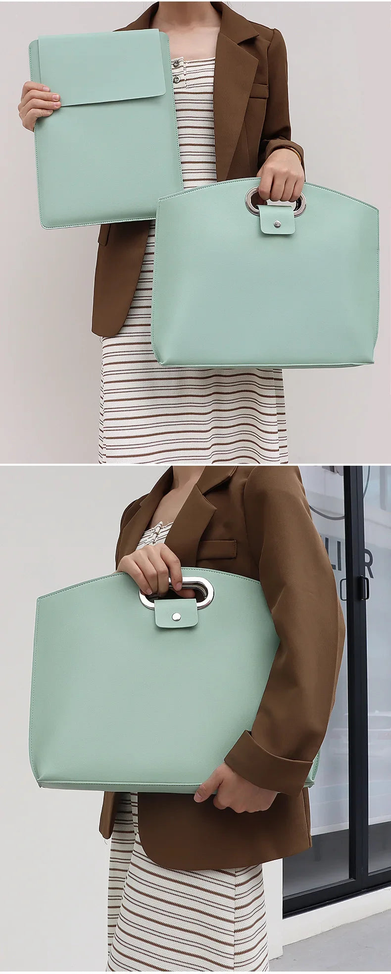 Laptop Bag Men Women Business Portable Computer Case Storage Purses Hand Document Bags Luxury Upscale Tote Waterproof Briefcase