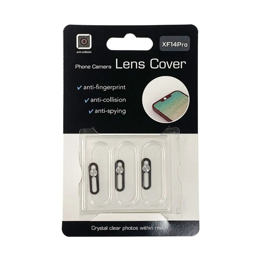 3PCS Phone Lens Metal Antispy Privacy Cap Front Camera Slider Lens Sticker Webcam Cover For iPhone 14 14 ProMax Plus
