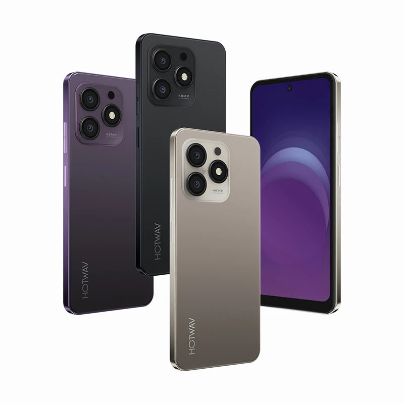HOTWAV Note 13 Max Mobile Phone Android 14 6.8'' HD+ 16(6+10)GB 256GB Cellphone 48MP 5160mAh 9.2mm Ultra-Thin Smartphone