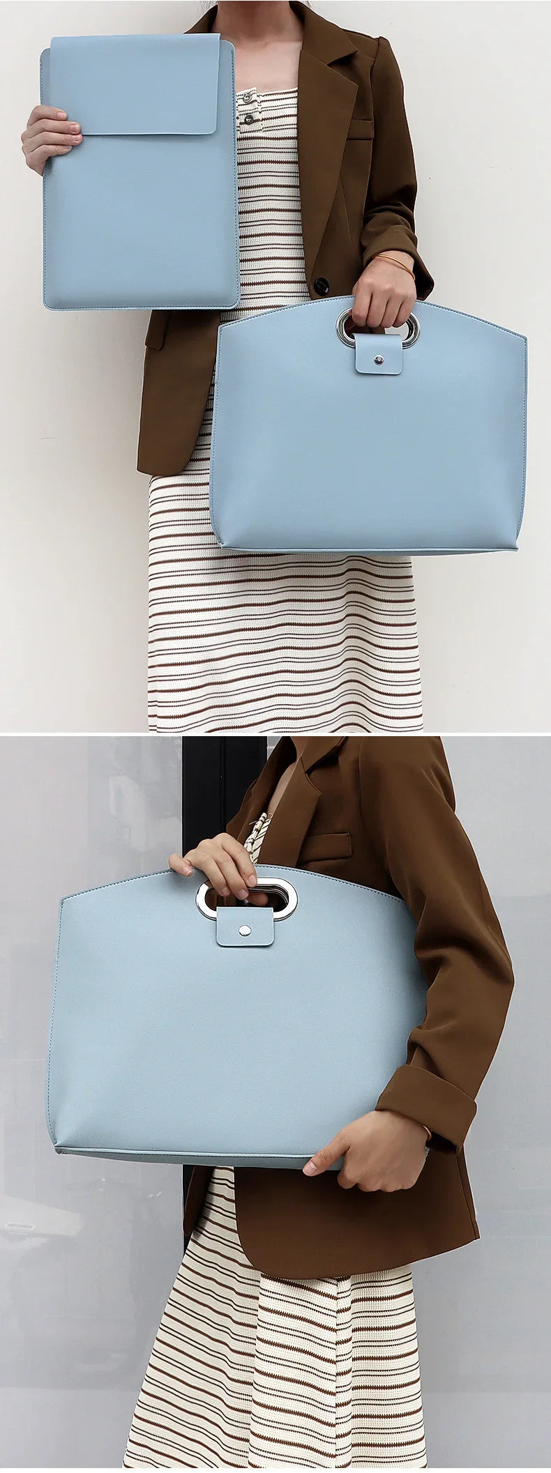 Laptop Bag Men Women Business Portable Computer Case Storage Purses Hand Document Bags Luxury Upscale Tote Waterproof Briefcase