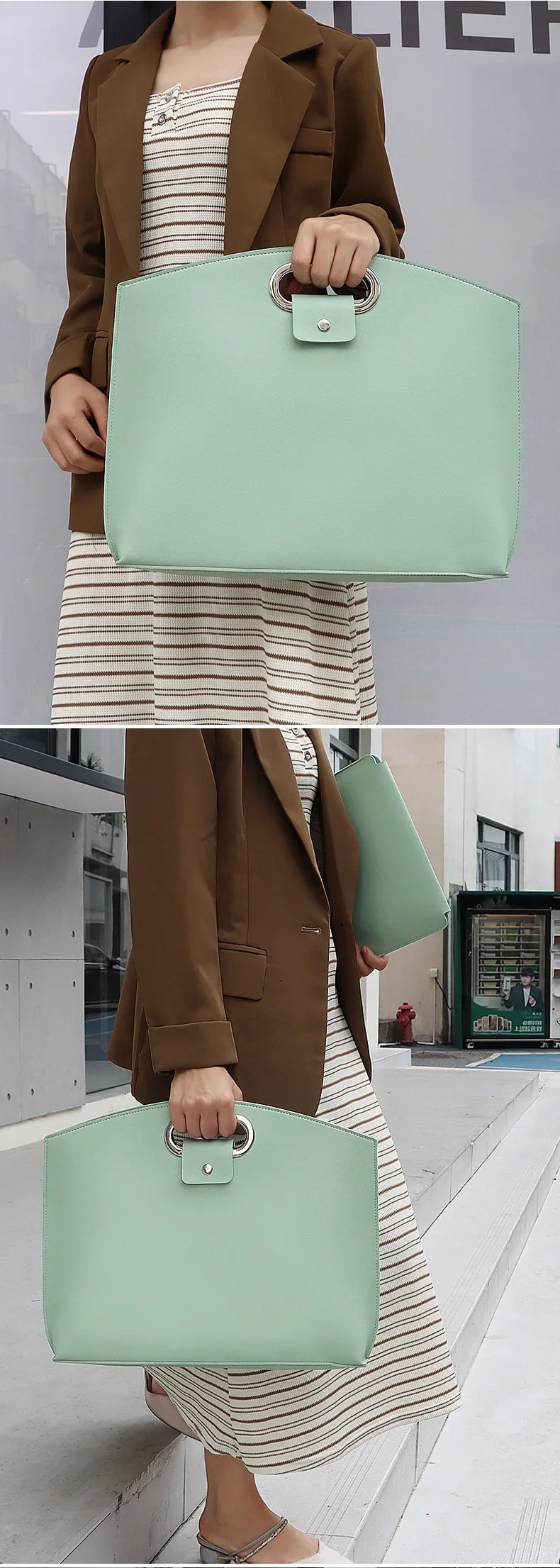 Laptop Bag Men Women Business Portable Computer Case Storage Purses Hand Document Bags Luxury Upscale Tote Waterproof Briefcase