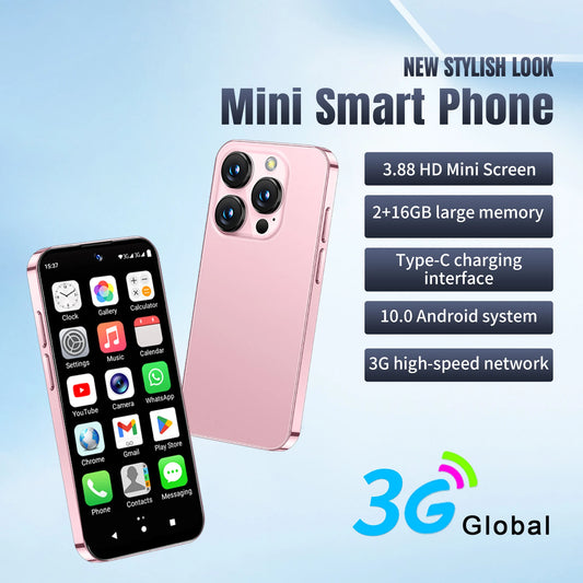 SERVO 19E Mini Android Smartphone 3G WCDMA 2 SIM Standby Play Store 2GB RAM 16GB ROM WiFi GPS 3.88" Small Pocket Cellphone Cheap