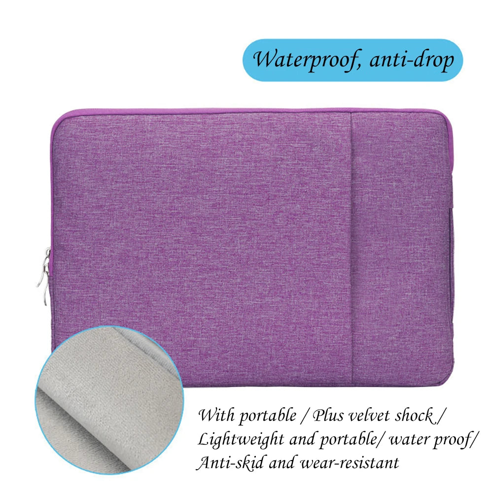 13.3"Laptop Sleeve Case for MacBook M2 M1 Air13.6 Air13.3 MacBook Pro13 14 15 16 with Handle Pocket Briefcase Waterproof HandBag